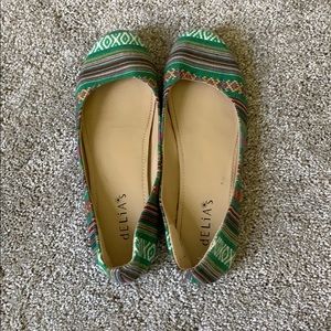 Patterned Green Flats